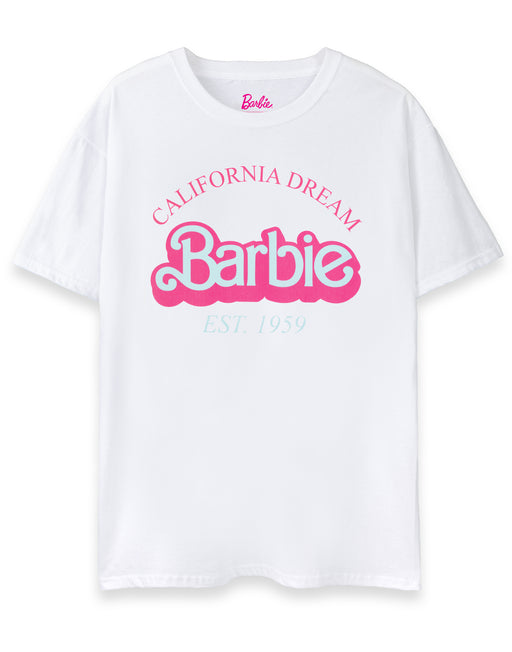 Barbie California Dream Womens White Short Sleeved T-Shirt