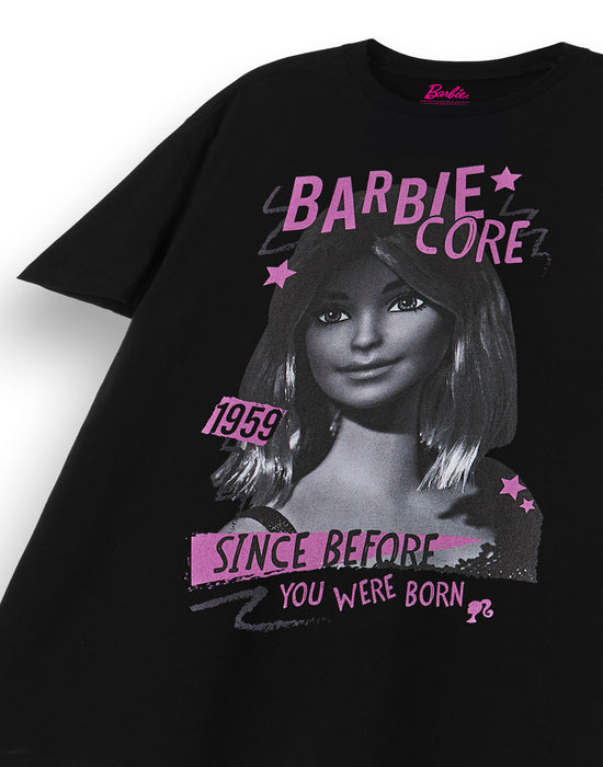 Barbie Barbiecore Rock Womens Black Short Sleeved T-Shirt