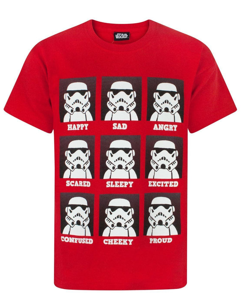 Star Wars Boys Red Short Sleeved T-Shirt