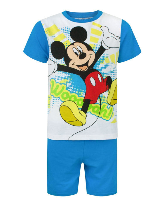 Disney Boys Blue Short Sleeve Short Leg Pyjama Set