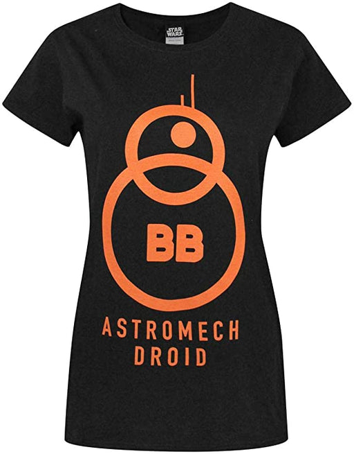 Star Wars The Force Awakens Bb-8 Astromech Droid Women's T-Shirt Black