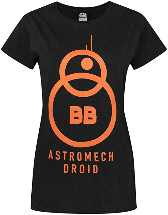 Star Wars The Force Awakens Bb-8 Astromech Droid Women's T-Shirt Black