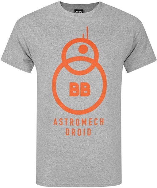 Star Wars The Force Awakens Bb-8 Astromech Droid Men's T-Shirt Grey