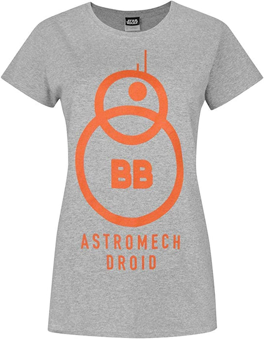 Star Wars The Force Awakens Bb-8 Astromech Droid Grey Women's T-Shirt