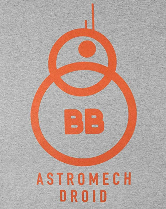 Star Wars The Force Awakens Bb-8 Astromech Droid Men's T-Shirt Grey