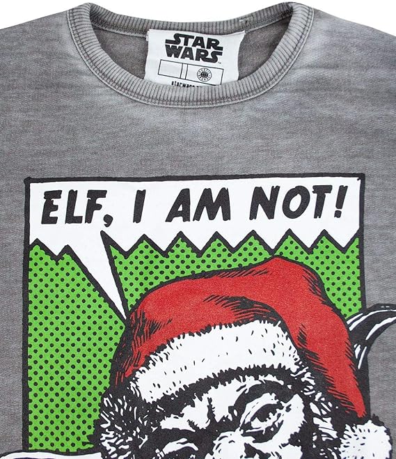 Star Wars Yoda Elf I Am Not Burnout Christmas Sweatshirt