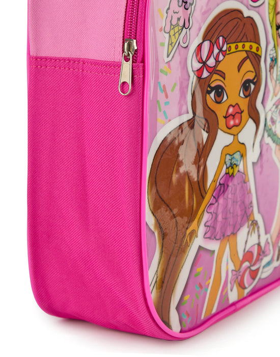 bratz characters pink glitter clear mini backpack Bratz Girls Pink Backpack — Vanilla Underground