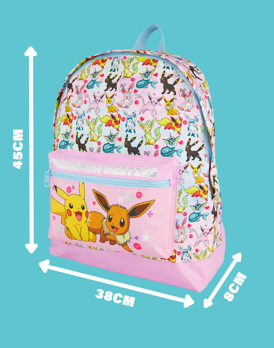 Pokémon Pikachu Eevee Besties Glitter Girl's Backpack