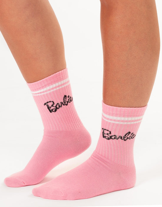 Barbie Ladies Crew Socks Assorted 3 Pack