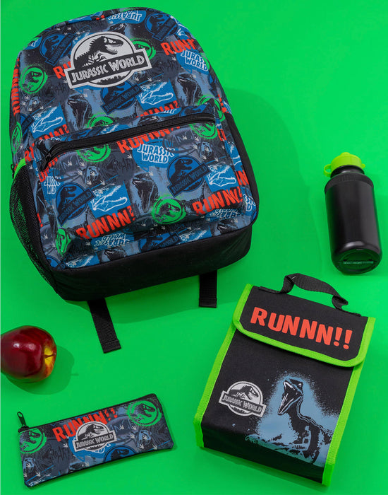 Jurassic World 4 Piece Lunch Bag Backpack Set