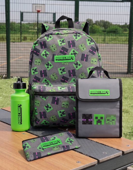 Minecraft 4 Piece Lunch Bag Backpack Set