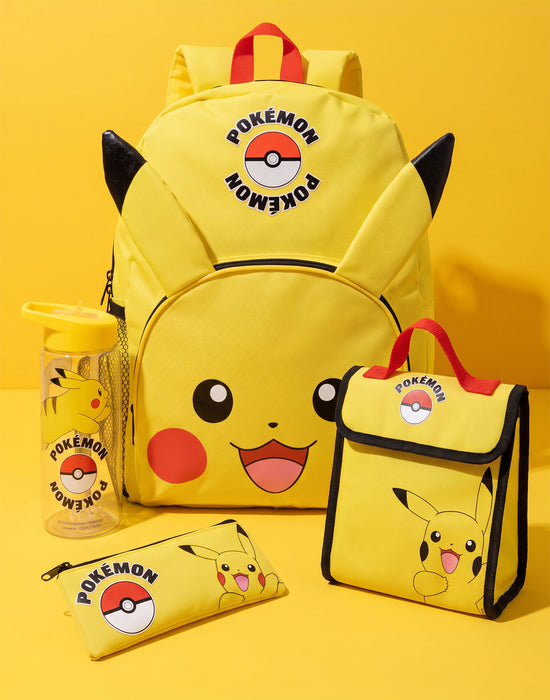 Pokemon Pikachu 4 Piece Lunch Bag Backpack Set
