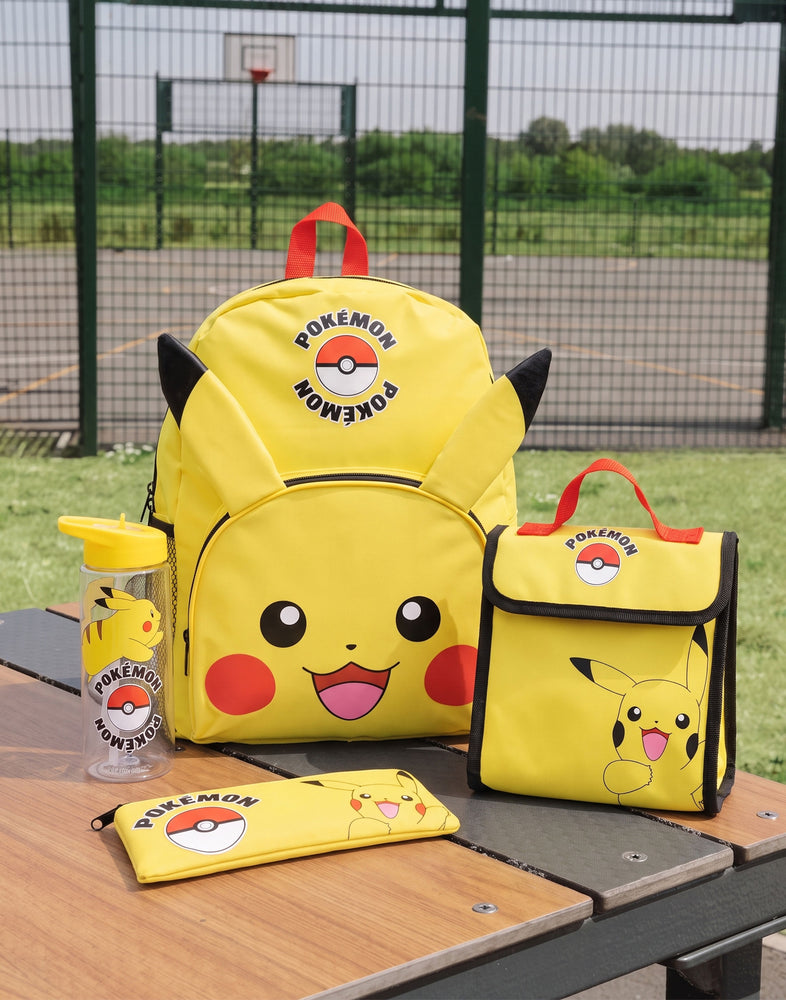 Pokemon Pikachu 4 Piece Lunch Bag Backpack Set