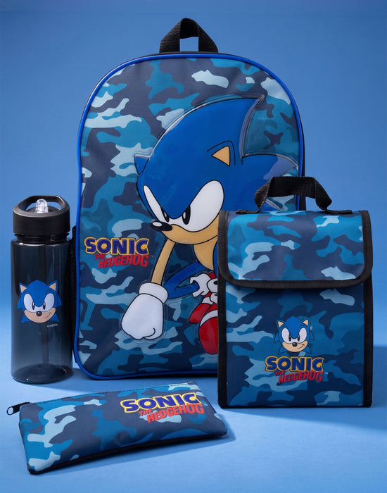 Sonic The Hedgehog 4 Piece Lunch Bag Backpack Set