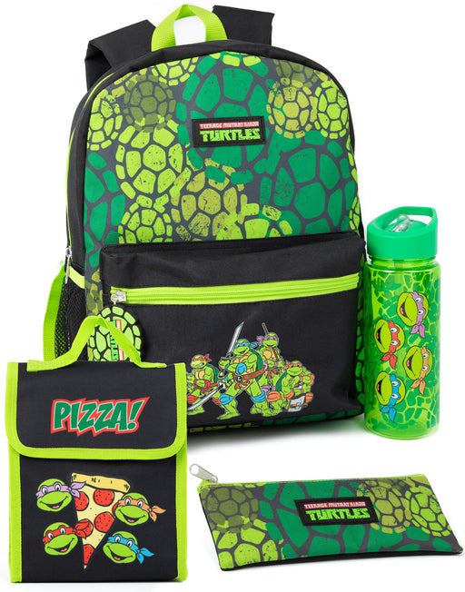 Teenage Mutant Ninja Turtles 4 Piece Backpack Bottle Lunch Bag Pencil Case