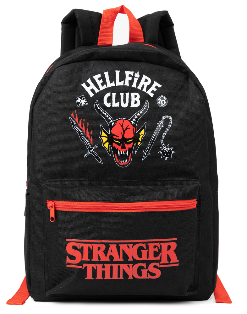 Stranger Things Kids Black Hellfire Club Backpack