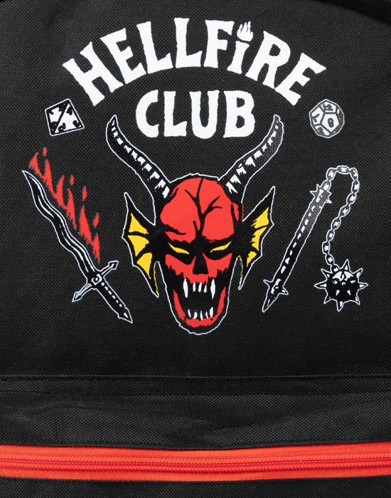 Stranger Things Kids Black Hellfire Club Backpack