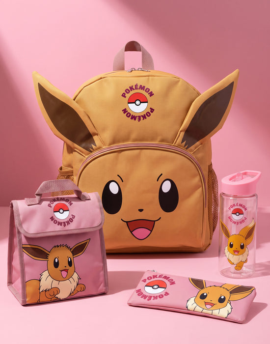 Pokemon Eevee 4 Piece Backpack Bottle Lunch Bag Pencil Case Set