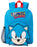 Sonic the Hedgehog Character Front Unisex Kids Blue 4 Piece Backpack Set