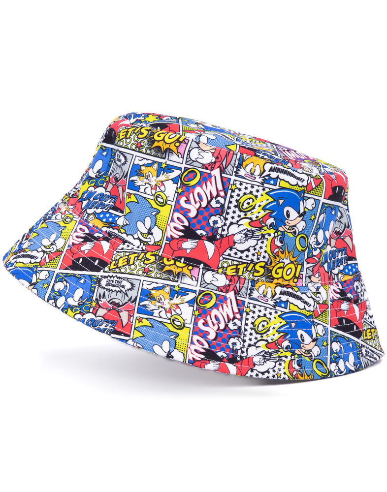 Sonic The Hedgehog Adults Comic Bucket Sun Hat