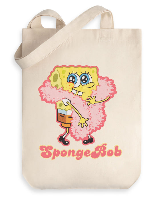 SpongeBob SquarePants Feather Boa Unisex Beige Tote Bag