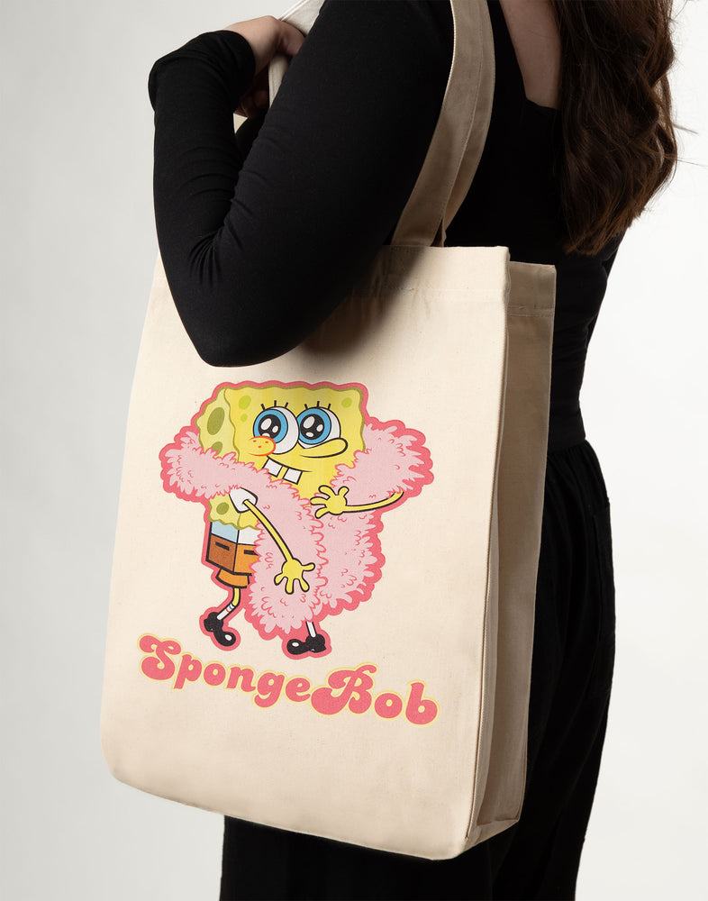 SpongeBob SquarePants Feather Boa Unisex Beige Tote Bag