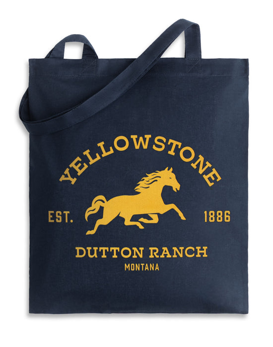 Yellowstone Horse Ranch Unisex Blue Tote Bag