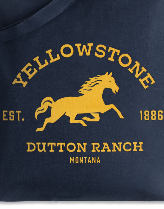 Yellowstone Horse Ranch Unisex Blue Tote Bag