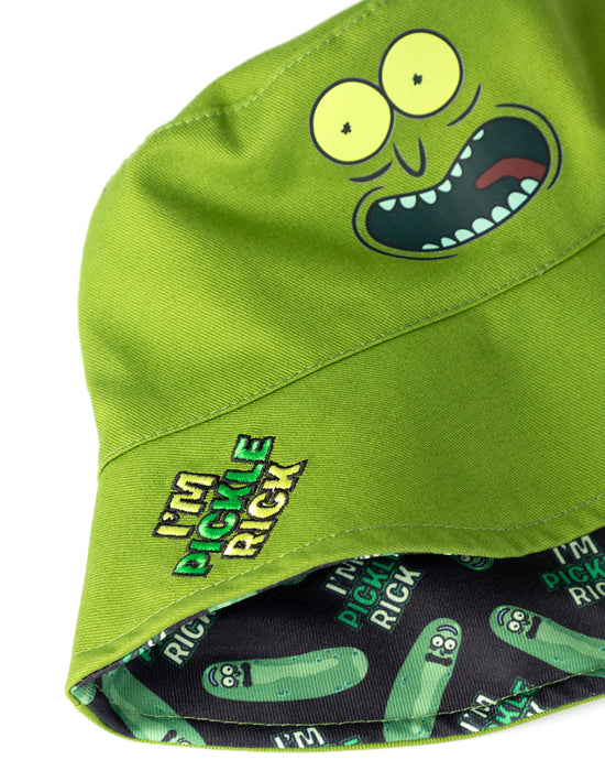 Rick And Morty Reversible Pickle Rick Unisex Green Bucket Hat