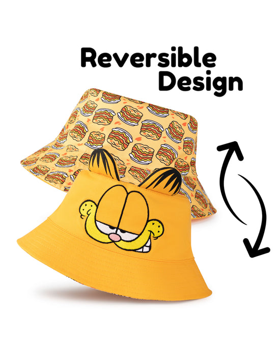 Garfield Reversible Face & Lasagne Unisex Orange Bucket Hat