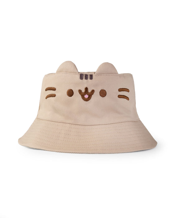Pusheen Novelty Face Womens Beige Bucket Hat