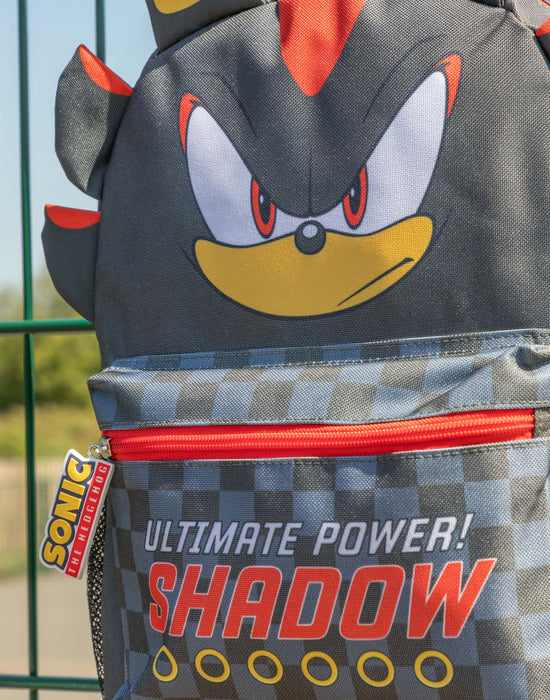 Sonic the Hedgehog Shadow Kids Grey Backpack
