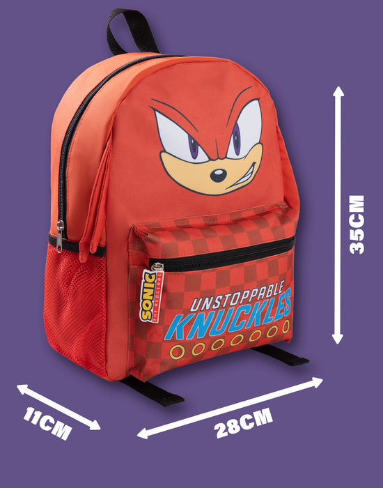 Sonic the Hedgehog Knuckles Unisex Kids Red Backpack