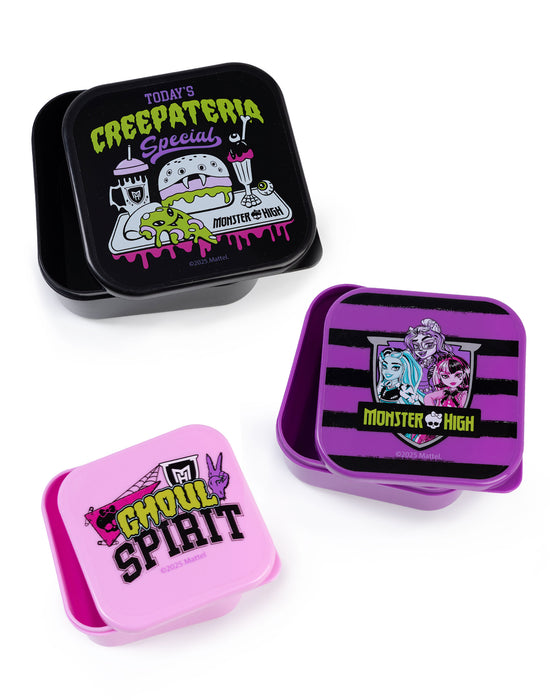 Monster High Creepateria Special Womens Multicoloured 3 Piece Snack Pot Set