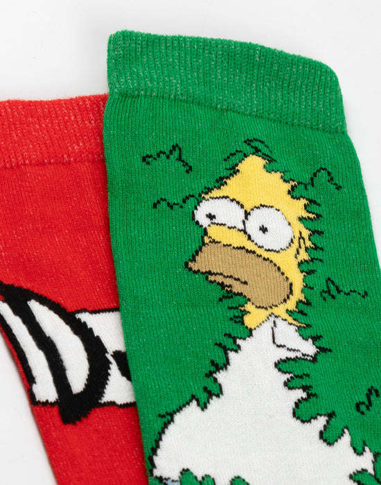 The Simpsons Homer Mens Multicoloured Calf Socks Set of 3