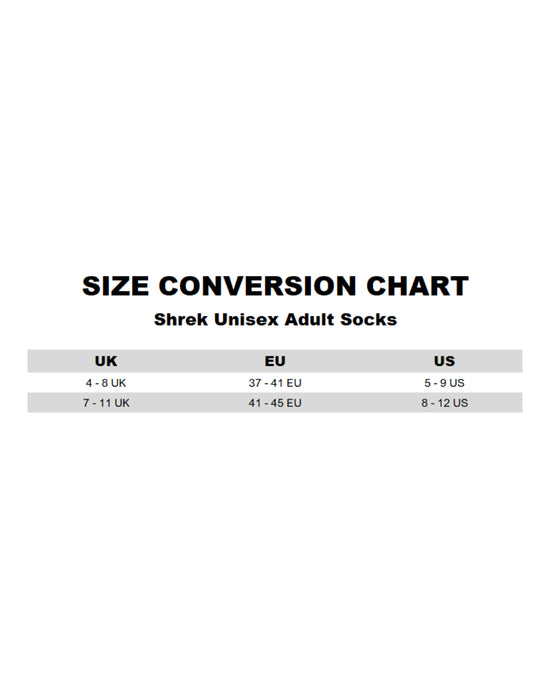 Shrek Multi Character Unisex Multicoloured Calf Socks Set of 3