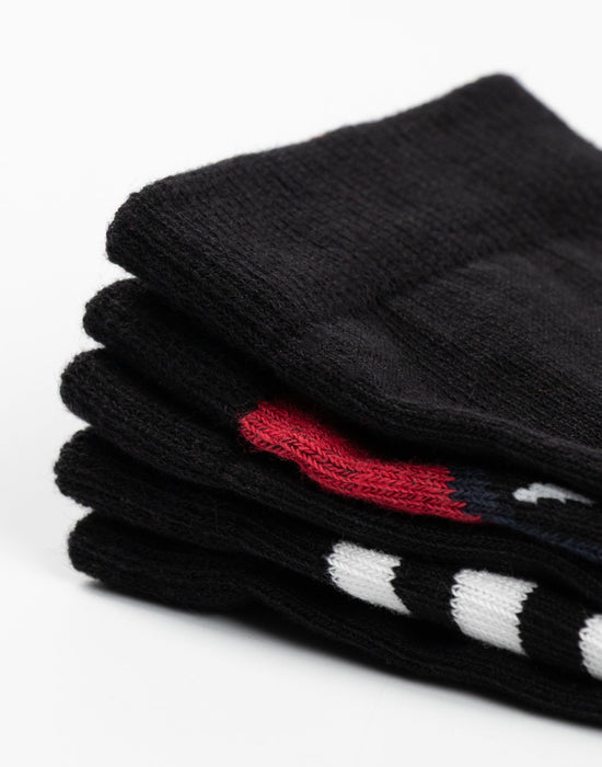 Marvel Deadpool Mens Black Calf Socks Set of 5