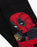Marvel Deadpool Mens Black Calf Socks Set of 5