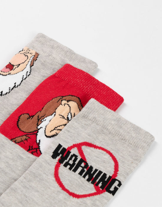 Disney Grumpy Mens Multicoloured Calf Socks Set of 5