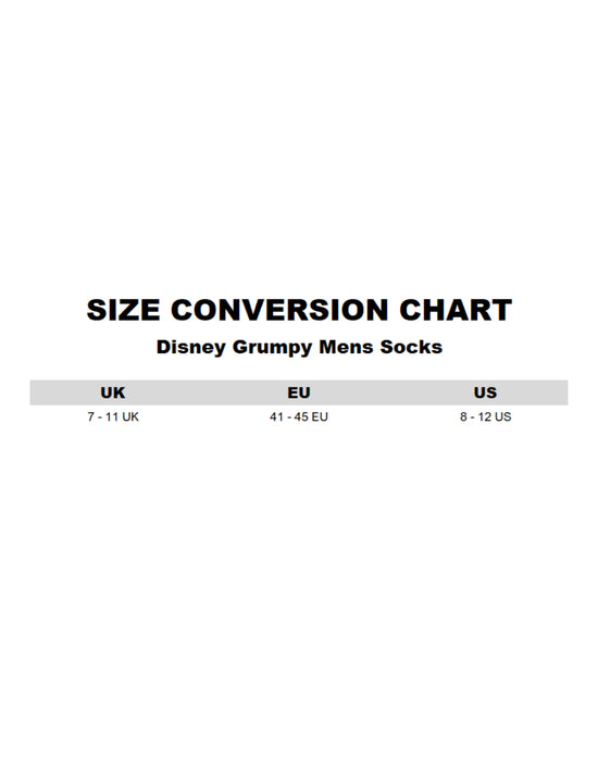 Disney Grumpy Mens Multicoloured Calf Socks Set of 5