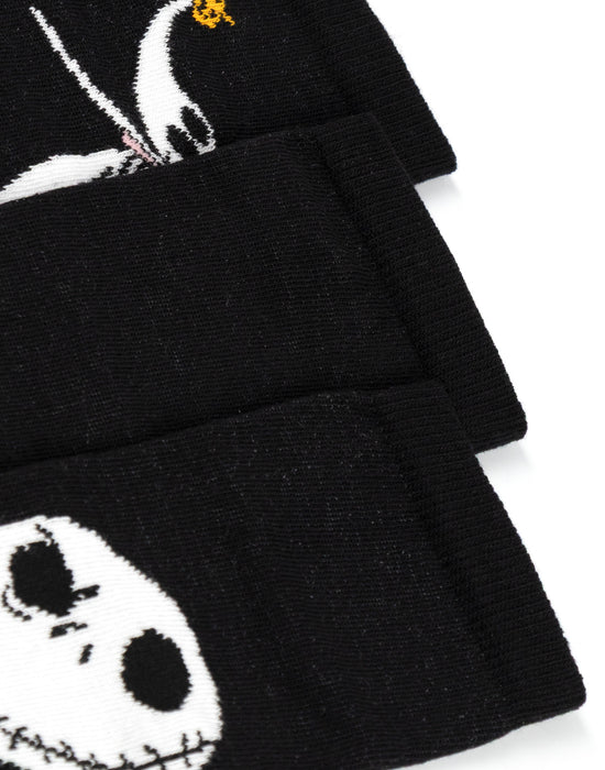Disney The Nightmare Before Christmas Jack Skellington Unisex Black Calf Socks Set of 5
