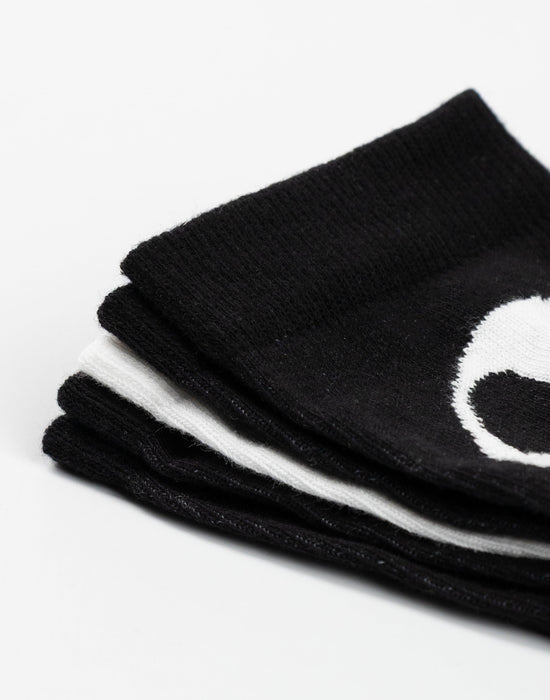 Disney The Nightmare Before Christmas Jack Skellington Unisex Black Calf Socks Set of 5