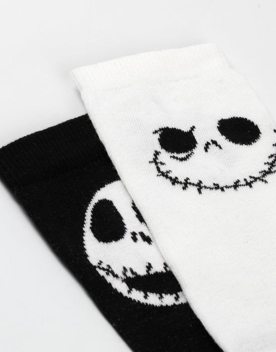 Disney The Nightmare Before Christmas Jack Skellington Unisex Black Calf Socks Set of 5