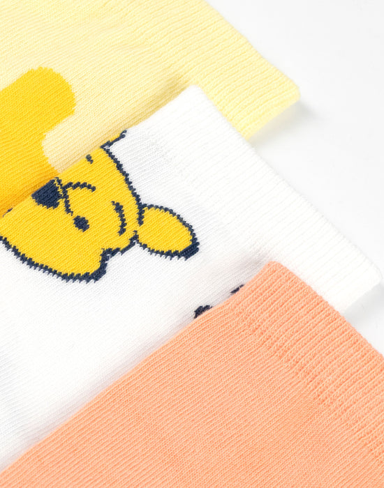 Disney Winnie The Pooh Multi Character Womens Multicoloured Calf Socks Set of 5