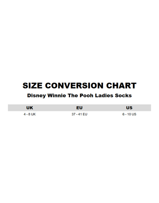 Disney Winnie The Pooh Multi Character Womens Multicoloured Calf Socks Set of 5