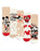 Disney Minnie Mouse Womens Beige Calf Socks Set of 5
