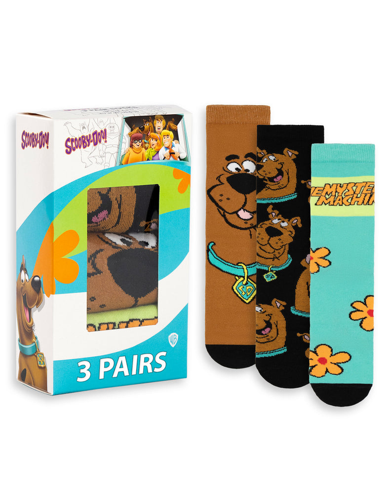 Scooby Doo Character Unisex Multicoloured Calf Socks Set of 3