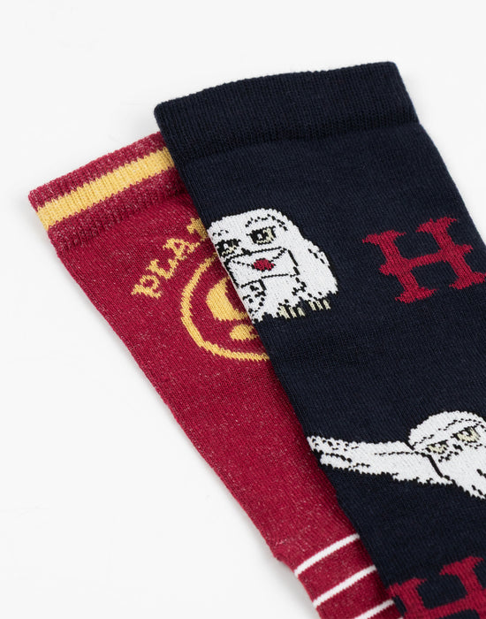 Harry Potter Hogwarts Womens Multicoloured Calf Socks Set of 5