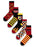 Hot Wheels Checkerboard and Flames Mens Multicoloured Calf Socks Set of 5