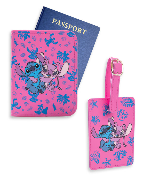 Lilo & Stitch Travel Set Unisex Kids Pink Wallet Gift Set